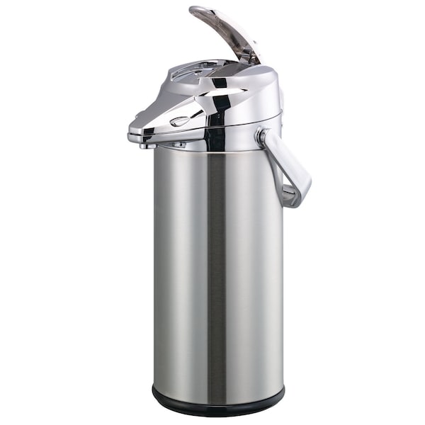 Airpot with Lever Lid, 2.5 Liter, Stainless vacuum insulated, Chrome